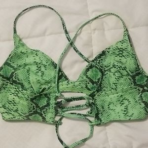 Zaful green snakeskin bikini